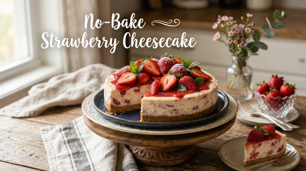 No-Bake Strawberry Cheesecake