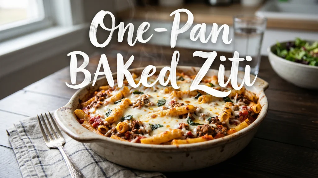 One-Pan Baked Ziti Pasta