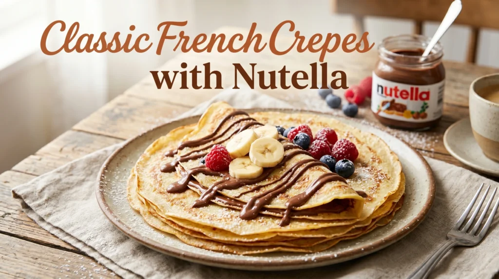 Classic French Crepes with Nutella