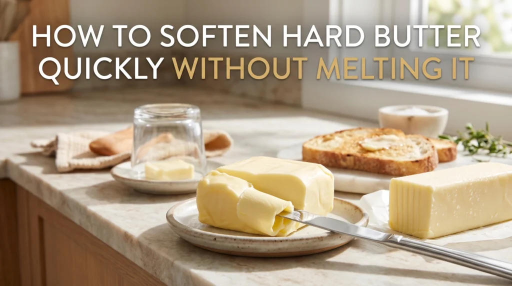 How to Soften Hard Butter Quickly Without Melting It