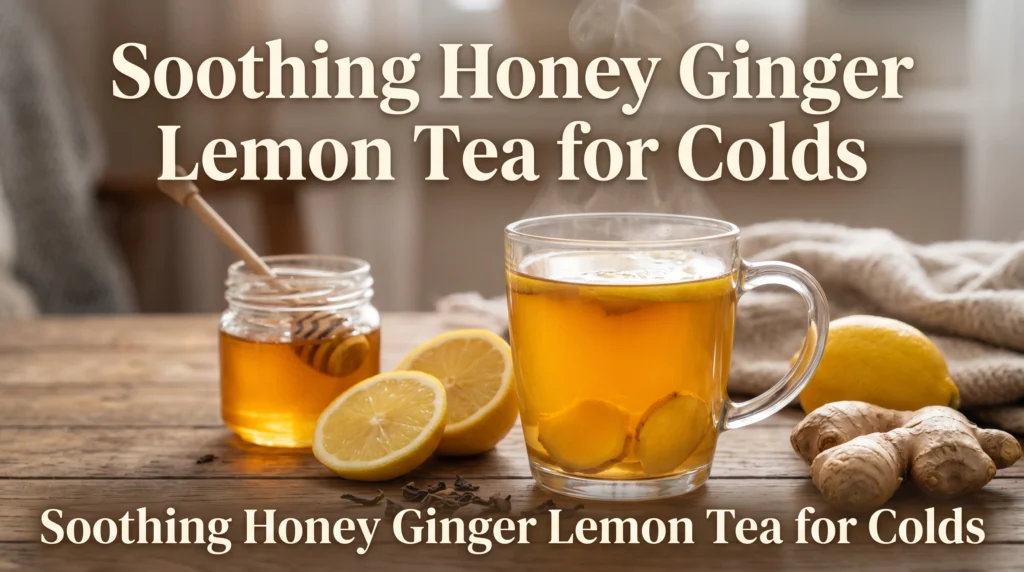 Soothing Honey Ginger Lemon Tea for Colds
