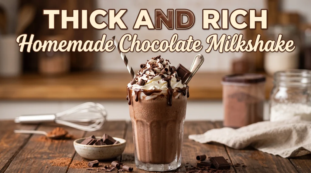 Thick and Rich Homemade Chocolate Milkshake