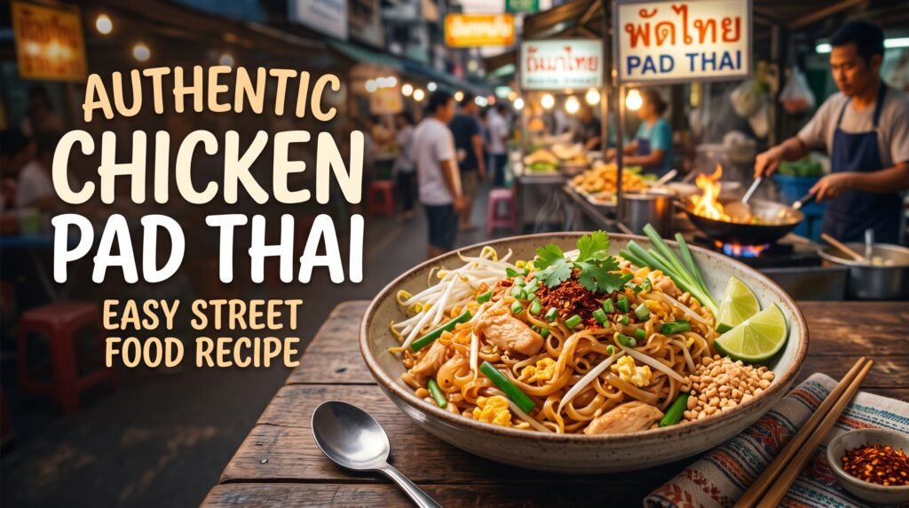 Authentic Chicken Pad Thai Easy Street Food Recipe